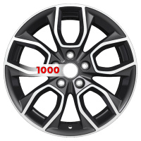 7*17 5*112 ET45 57,1 Khomen Wheels KHW1713 Black-FP (Karoq)