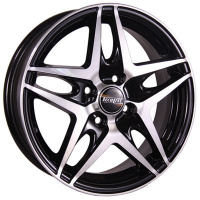 5,5*14 4*100 ET43 60,1 Tech Line 430 Черный с полированной лицевой поверхностью