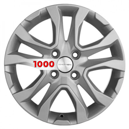 6*15 4*100 ET50 60,1 Khomen Wheels KHW1503 F-Silver (Vesta) - 1