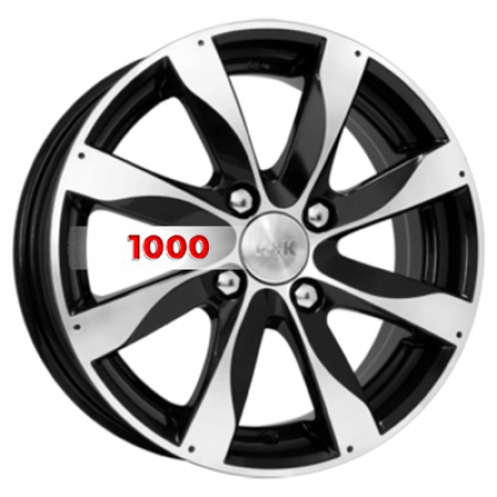 5,5*14 4*100 ET39 67,1 КиК Джемини (КС480) Алмаз черный - 1