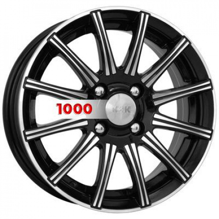 5*13 4*100 ET35 67,1 КиК Сиеста (КС477) Алмаз черный - 1