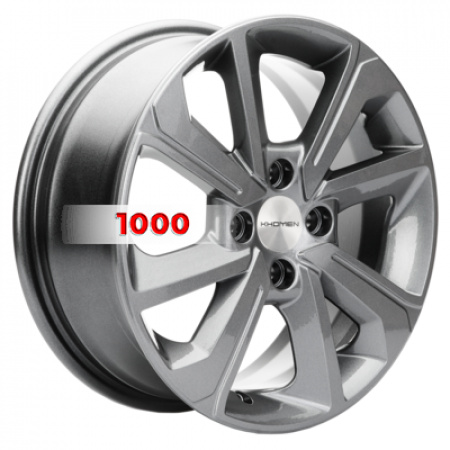 6*15 4*100 ET37 60,1 Khomen Wheels KHW1501 Gray (XRay) - 1