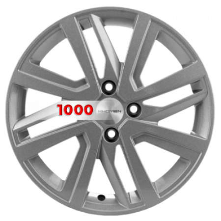 6*16 4*100 ET41 60,1 Khomen Wheels KHW1609 F-Silver (XRay) - 1
