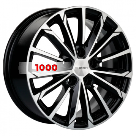 6,5*16 5*112 ET41 57,1 Khomen Wheels KHW1611 Black-FP (Passat) - 1