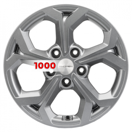6,5*16 5*108 ET50 63,3 Khomen Wheels KHW1606 Gray (Focus) - 1
