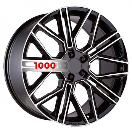 9,5*21 5*130 ET46 71,6 Khomen Wheels KHW2101 Black-FP (Cayenne) - 1