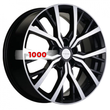 7*18 5*114,3 ET37 66,5 Khomen Wheels KHW1806 Black-FP (Dargo/Jolion) - 1