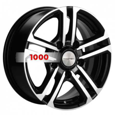 6,5*16 5*139,7 ET40 98,5 Khomen Wheels KHW1602 Black-FP (Niva 4x4) - 1