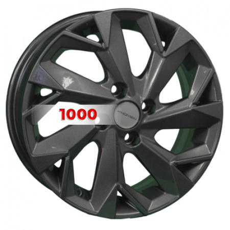 6*15 4*98 ET35 58,6 Khomen Wheels KHW1508 Gray (Lada Granta) - 1