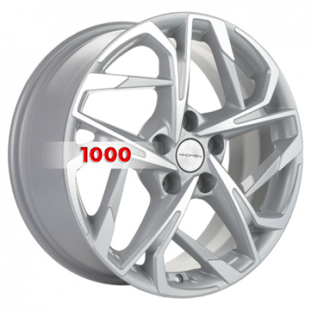 7*17 5*108 ET40 54,1 Khomen Wheels KHW1716 F-Silver (Jac/Москвич 3) - 1