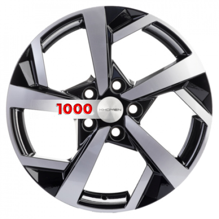 7*17 5*108 ET40 54,1 Khomen Wheels KHW1712 Black-FP (Jac/Москвич 3) - 1