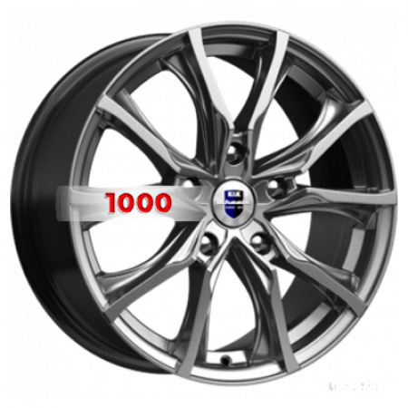 7,5*17 5*100 ET45 56,1 КиК Твист (КС697M) Дарк платинум - 1
