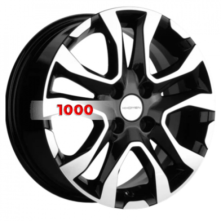 6*15 4*100 ET46 54,1 Khomen Wheels KHW1503 Black-FP (Rio/Solaris) - 1