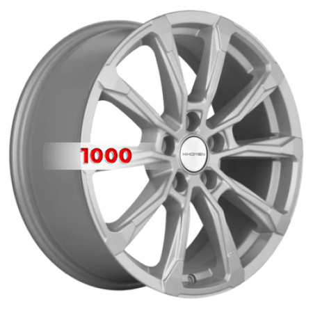 7,5*18 5*108 ET40 54,1 Khomen Wheels KHW1808 F-Silver (Jac/Москвич 3) - 1