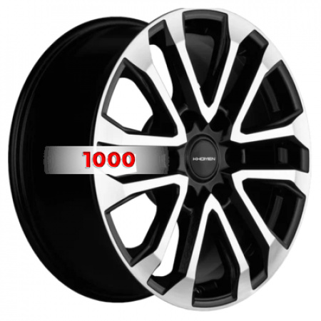 7,5*18 5*108 ET40 54,1 Khomen Wheels KHW1808 Black-FP (Jac/Москвич 3) - 1