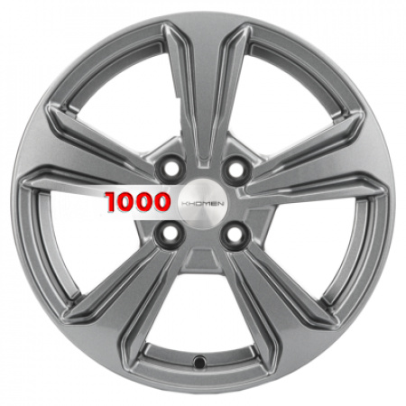 6*15 4*100 ET46 54,1 Khomen Wheels KHW1502 Gray (Rio/Solaris) - 1