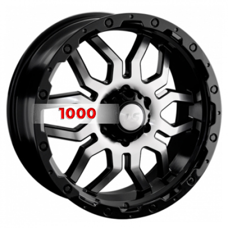 7*16 6*139,7 ET38 100,1 LS 1285 BKF (конус, Колпак+лого) - 1