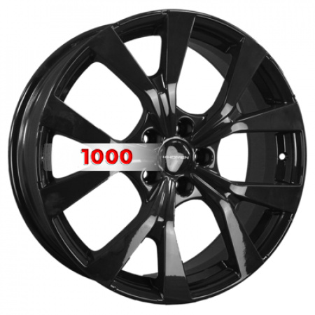7*19 5*108 ET33 60,1 Khomen Wheels KHW1906 Black (Chery Tiggo 7 Pro) - 1