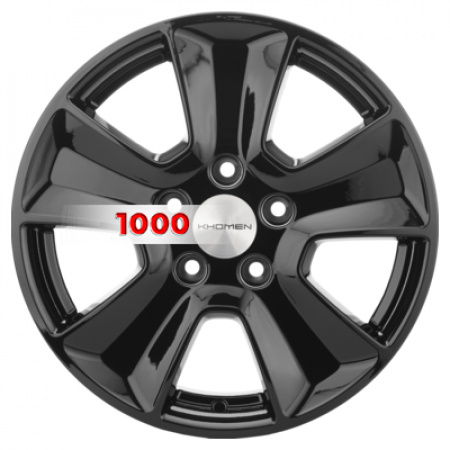 6,5*16 5*114,3 ET50 66,1 Khomen Wheels KHW1601 Black (Renault/Nissan) - 1