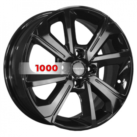 6*15 4*100 ET46 54,1 Khomen Wheels KHW1501 Black (Rio/Solaris) - 1