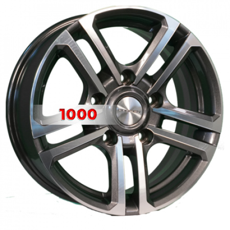 6,5*16 5*139,7 ET40 98,5 Khomen Wheels KHW1602 Gray-FP (Niva 4x4) - 1