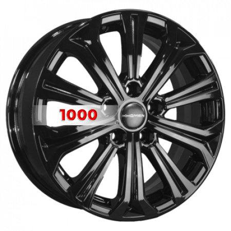 6,5*16 5*108 ET50 63,3 Khomen Wheels KHW1610 Black (Focus) - 1