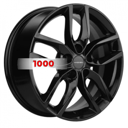 6,5*17 5*114,3 ET40 64,1 Khomen Wheels KHW1708 Black (Haval F7/F7x) - 1
