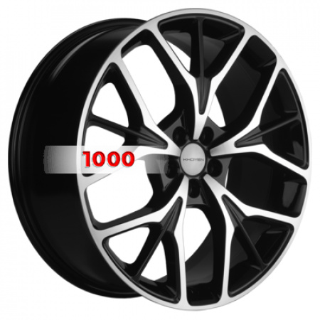 8*20 5*108 ET46 63,4 Khomen Wheels KHW2012 Black-FP (Tugella New) - 1