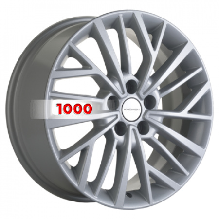7*17 5*108 ET40 60,1 Khomen Wheels KHW1717 F-Silver (Chery Tiggo 3/Tiggo 3 Pro) - 1