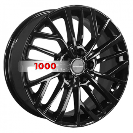 7*17 5*108 ET40 60,1 Khomen Wheels KHW1717 Black (Chery Tiggo 3/Tiggo 3 Pro) - 1
