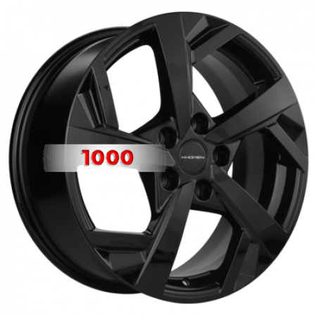7*17 5*114,3 ET48,5 67,1 Khomen Wheels KHW1712 Black (Sportage) - 1