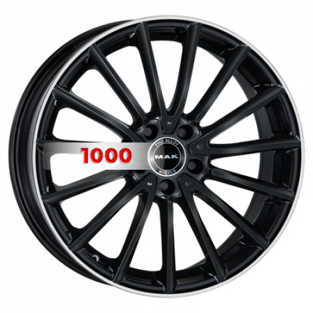 8*18 5*112 ET43 66,6 MAK Komet Gloss Black Mirror Ring - 1