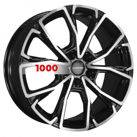 7,5*19 5*108 ET33 60,1 Khomen Wheels KHW1907 Black-FP (Omoda C5/ Chery Tiggo 7 Pro/Pro Max) - 1