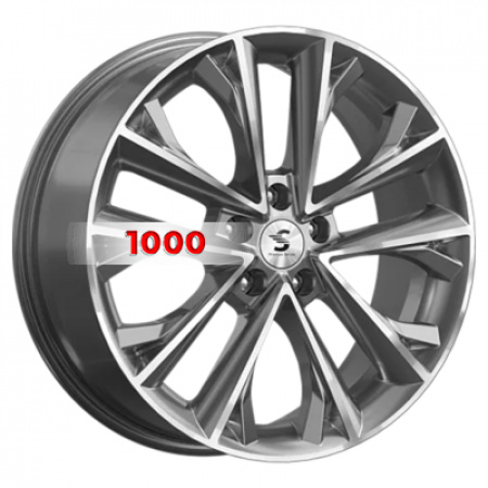 7*18 5*114,3 ET38 67,1 Premium Series КР012 Diamond Gloss Graphite - 1