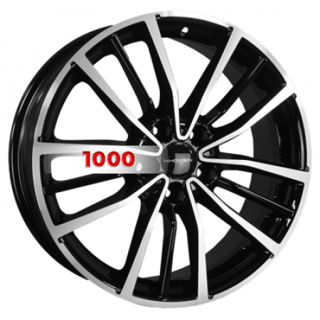 7*18 5*114,3 ET38 67,1 Khomen Wheels KHW1812 Black-FP (Outlander) - 1