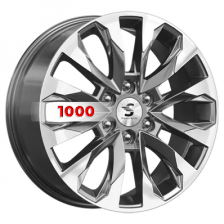 8*20 6*139,7 ET55 100,1 Premium Series КР007 Diamond Gloss Graphite - 1
